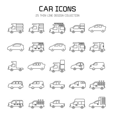 Araba simgeler vektör çizim