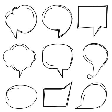 Konuşma baloncuklarının vektör çizimi