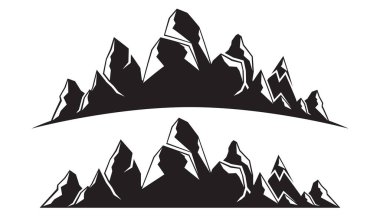 Dağlar vektör Illustration. Seyahat