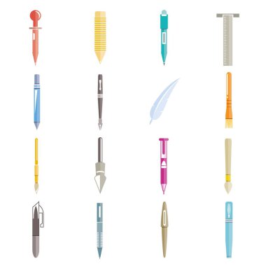 çizim araçlarının vektör illüstrasyonu