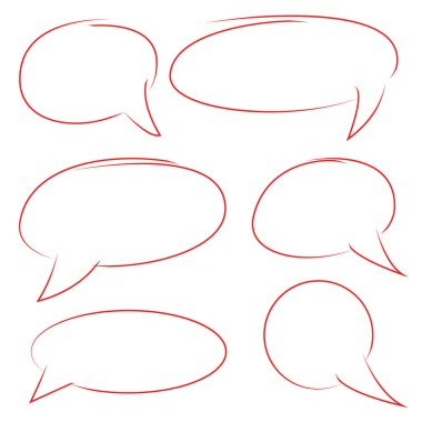 Konuşma baloncuklarının vektör çizimi