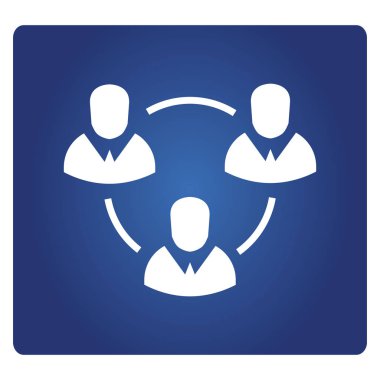 İş konsepti. İşadamları ağının vektör illüstrasyonu