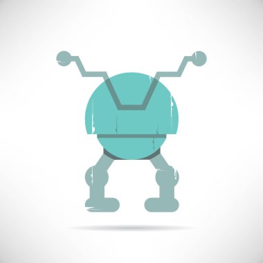 Robot simgesinin vektör illüstrasyonu 
