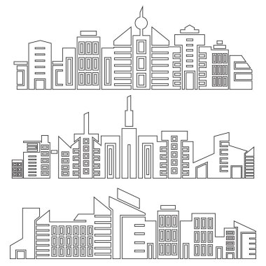 Cityscape binalar vektör Illustration