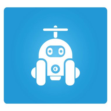 Robot simgesinin vektör illüstrasyonu 