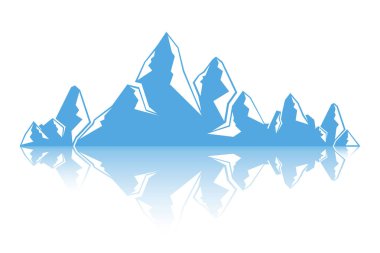 Dağlar vektör Illustration. Seyahat