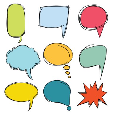Konuşma baloncuklarının vektör çizimi