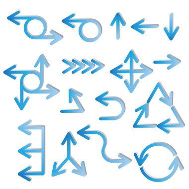 okların vektör illüstrasyonu, simgeler