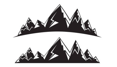 Dağlar vektör Illustration. Seyahat