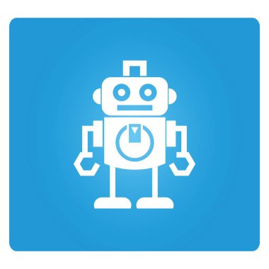 Robot simgesinin vektör illüstrasyonu 
