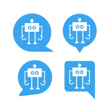robot simgelerinin vektör illüstrasyonu