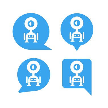 robot simgelerinin vektör illüstrasyonu