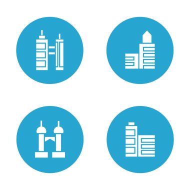 modern binaların vektör Illustration, simgeler