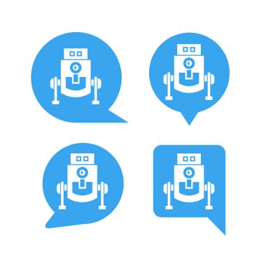 robot simgelerinin vektör illüstrasyonu
