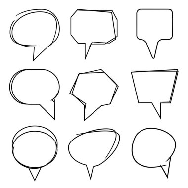 Konuşma baloncuklarının vektör çizimi