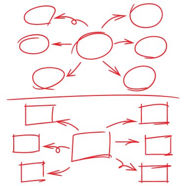 el çizilmiş marker elemanları, sadece vektör illüstrasyon