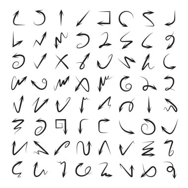 el çizilmiş marker elemanları, sadece vektör illüstrasyon