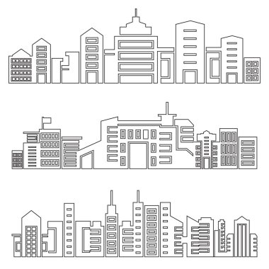 Cityscape binalar vektör Illustration