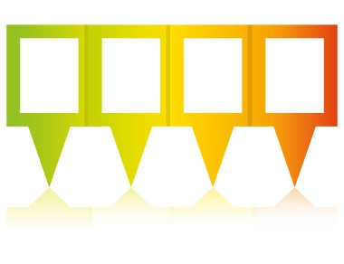 Etiketler veya afiş ayarlayın. Vektör Illustration 