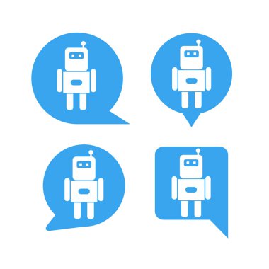 robot simgelerinin vektör illüstrasyonu