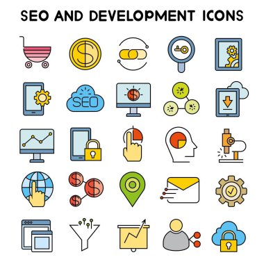 Web simgeler kümesi. vektör çizim 