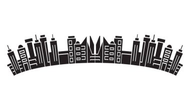 Cityscape binalar vektör Illustration