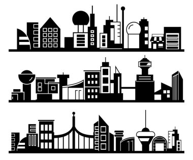 Cityscape binalar vektör Illustration