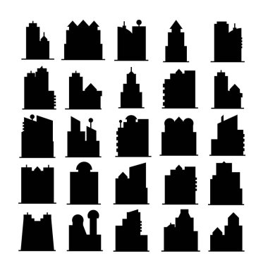 modern binalar siluetleri vektör Illustration