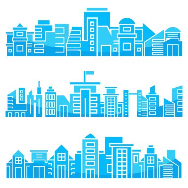 Cityscape binalar vektör Illustration