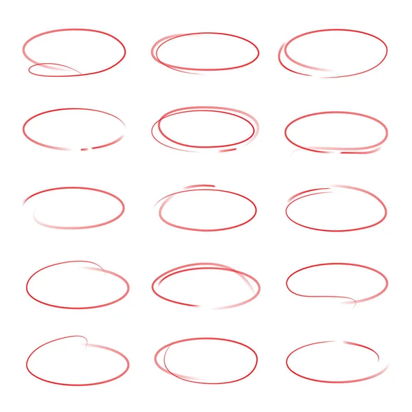 Elementos Marcadores Desenhados Mão Simplesmente Ilustração Vetorial — Vetor de Stock