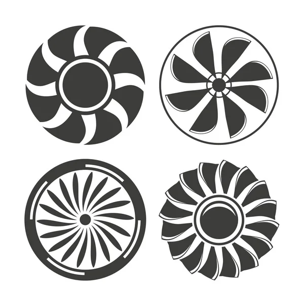 Vector Illustratie Van Turbine Icons Set — Stockvector