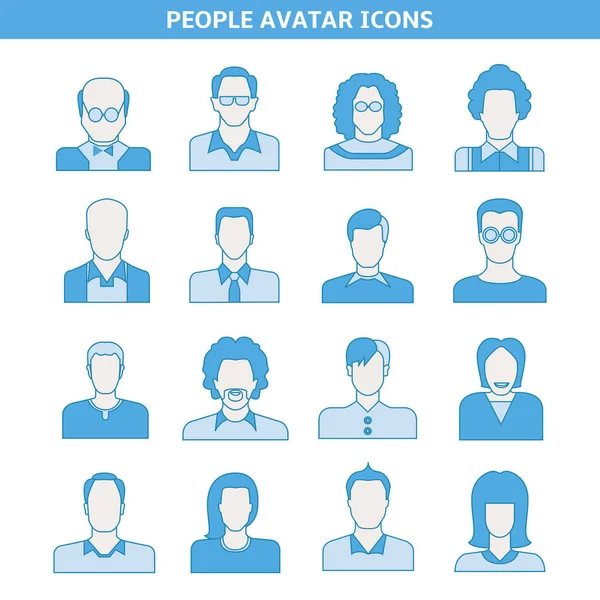 avatar seti, vektör illüstrasyon 