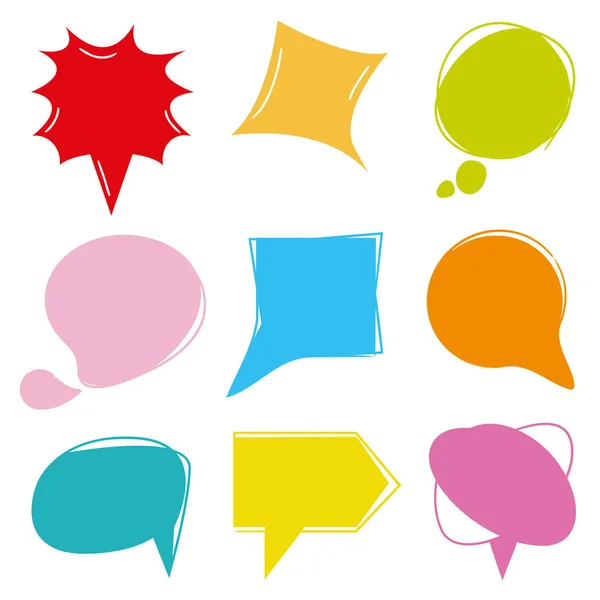 Vector Illustration Speech Bubbles — Stock Vector