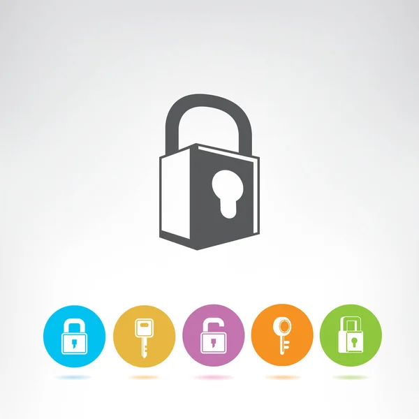 Business Concept Vector Illustration Padlock — Stock Vector