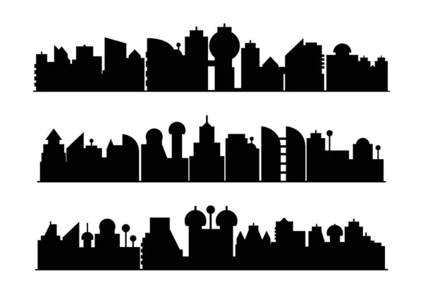 Vektorillustration Der Silhouette Der Stadt — Stockvektor