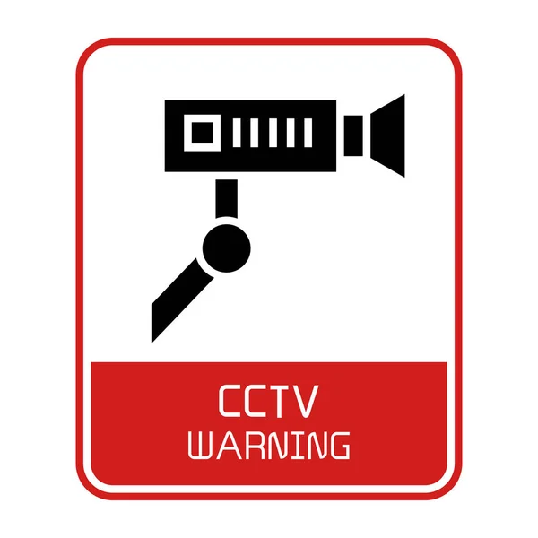 Vektor Illustration Des Cctv Warnzeichens — Stockvektor