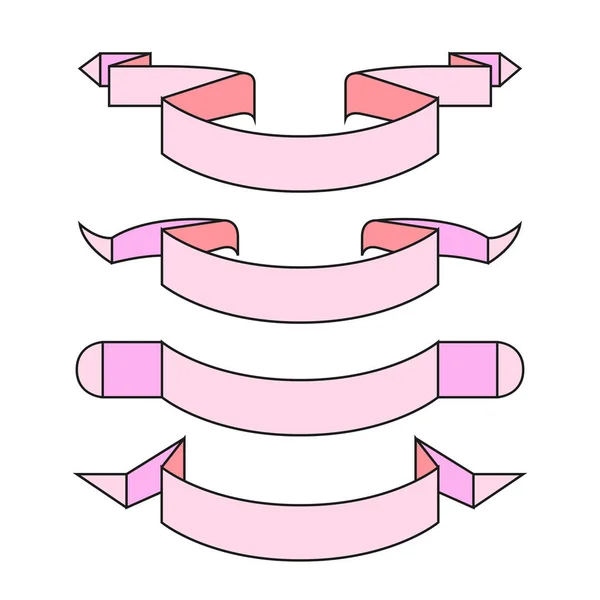 Ленты Баннеры Векторная Иллюстрация — стоковый вектор