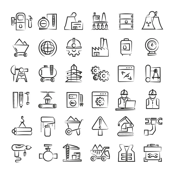 Web Icons Set Vector Illustration — Stock Vector