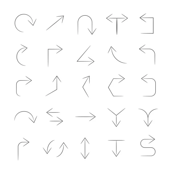 Illustration Vectorielle Des Flèches Ensemble — Image vectorielle