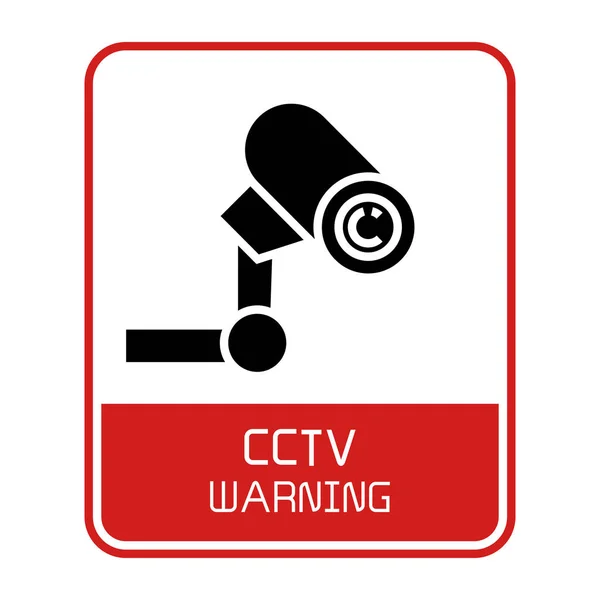 Cctv 警告标志的矢量图 — 图库矢量图片