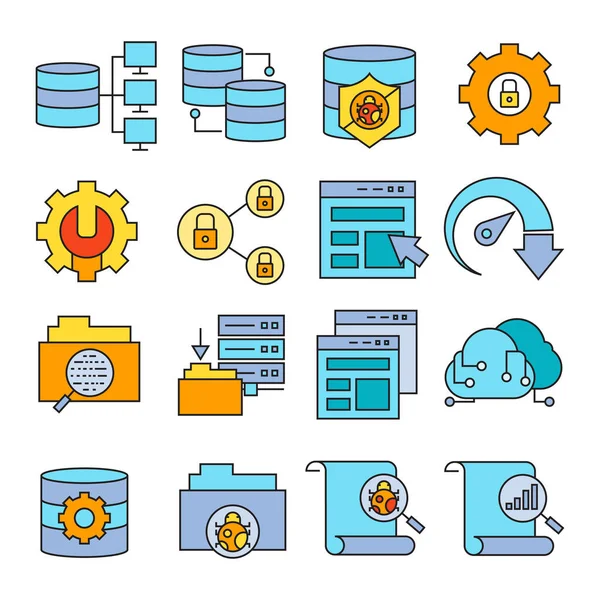 Веб Значки Установлены Векторная Иллюстрация — стоковый вектор