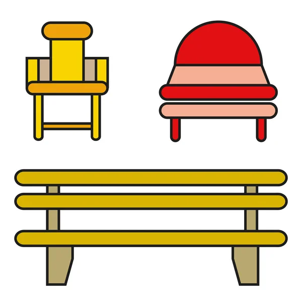 Vector Ilustración Decoración Del Hogar Muebles — Archivo Imágenes Vectoriales