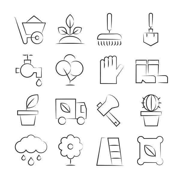 Web Icons Gesetzt Vektorillustration — Stockvektor