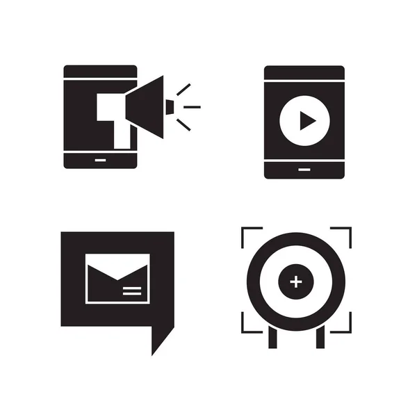 Web Icons Gesetzt Vektorillustration — Stockvektor