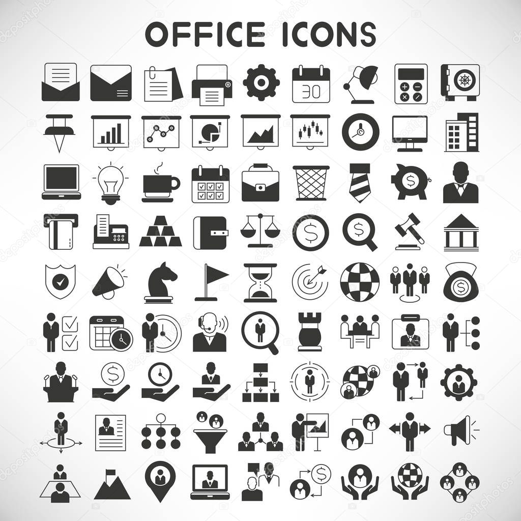 Web icons set. Vector illustration 