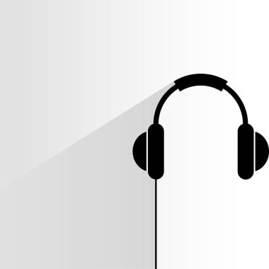 iş konsepti, kulaklık vektör illüstrasyon