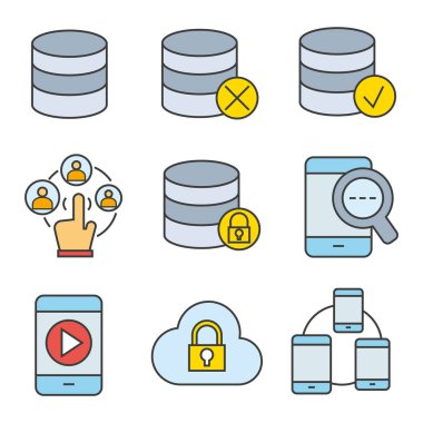 Web simgeler kümesi. vektör çizim          