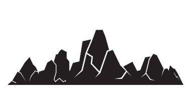 Dağlar vektör Illustration. Seyahat