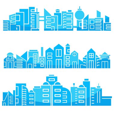 Cityscape binalar vektör Illustration