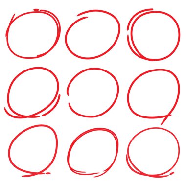 el çizilmiş marker elemanları, sadece vektör illüstrasyon